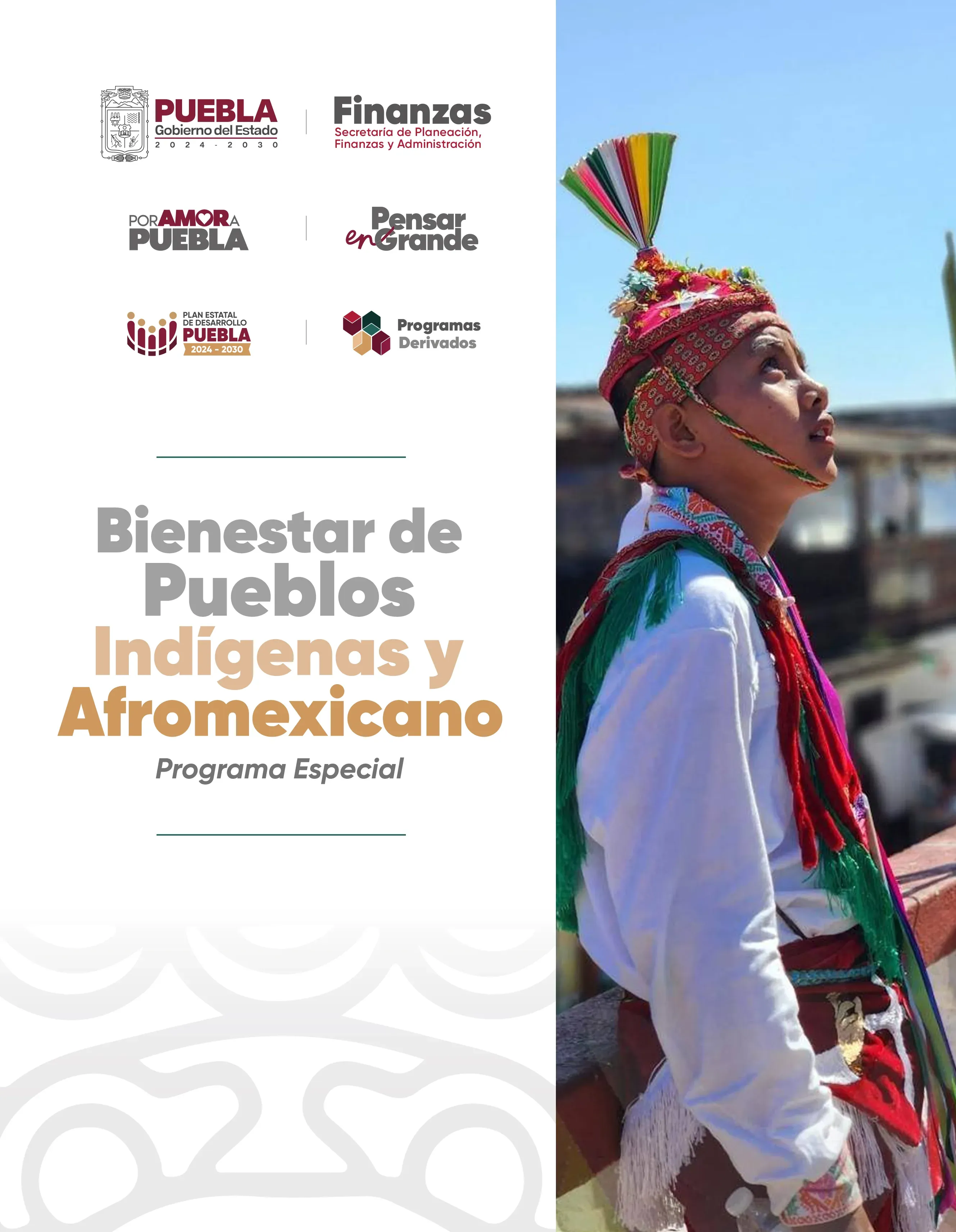 Portada del Programa Especial para el Bienestar de Pueblos Indígenas y Afromexicanos en el Estado de Puebla