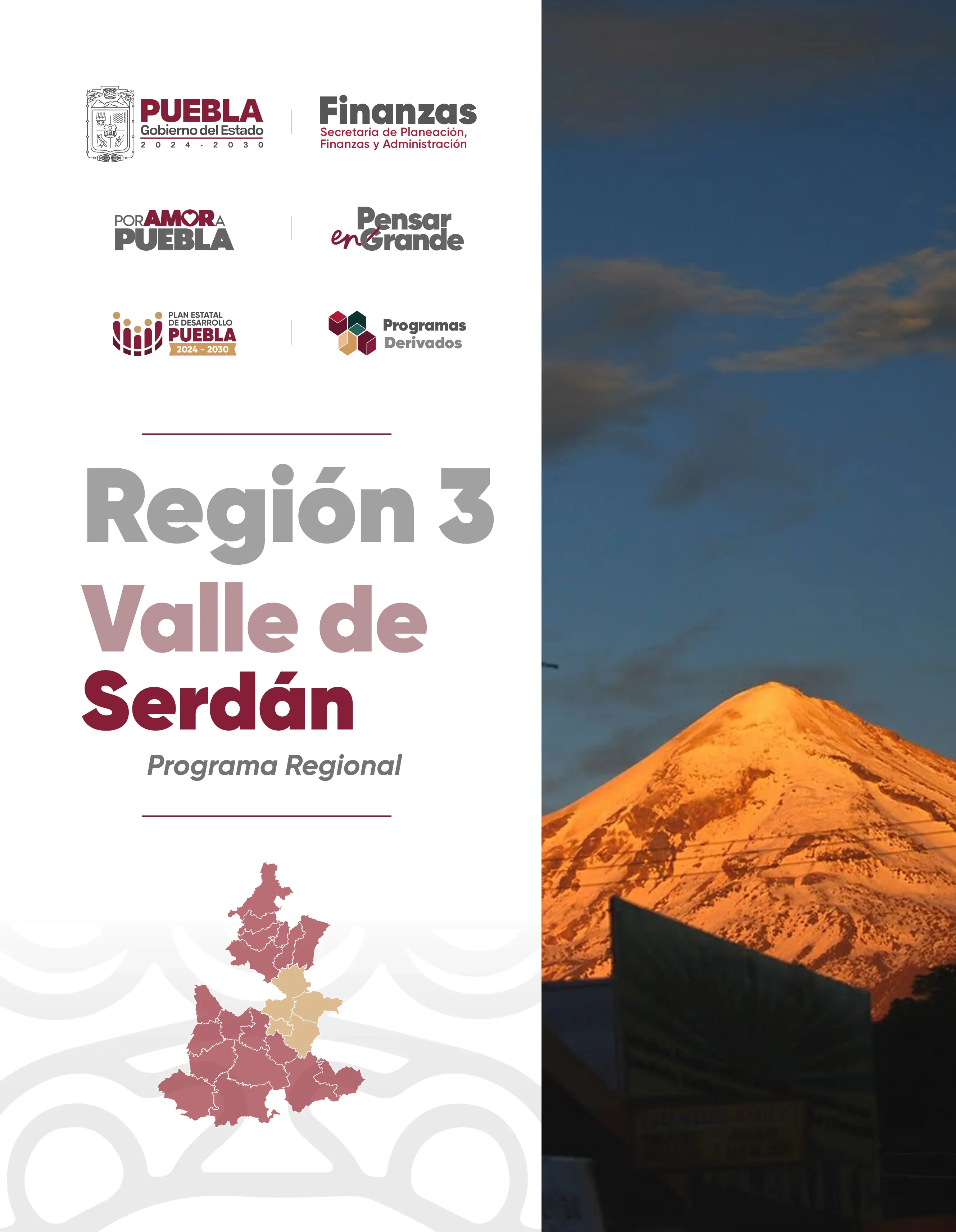 Portada del Programa Regional 3 Valle de Serdán